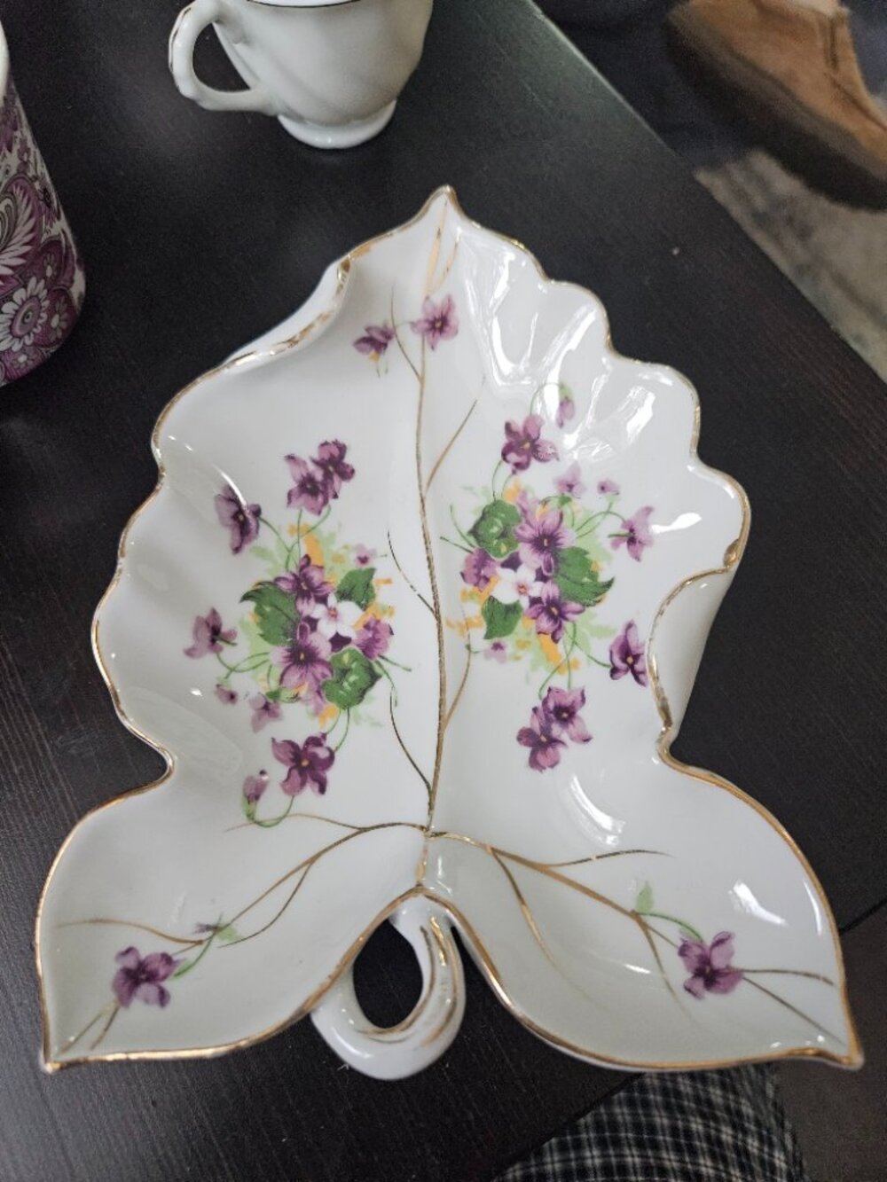 Interco Chicago Candy Dish with Purple Violets